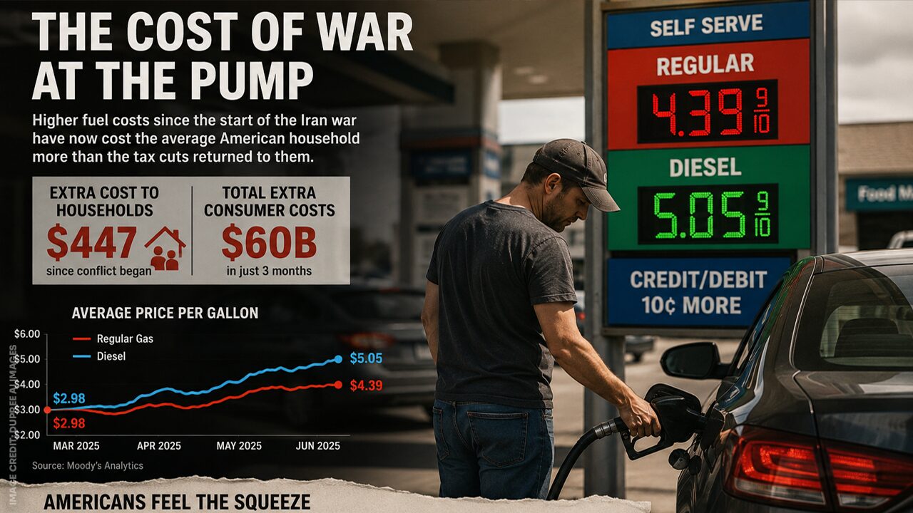 The War's Gas Bill Is Erasing the Tax Cut Households Were Sold